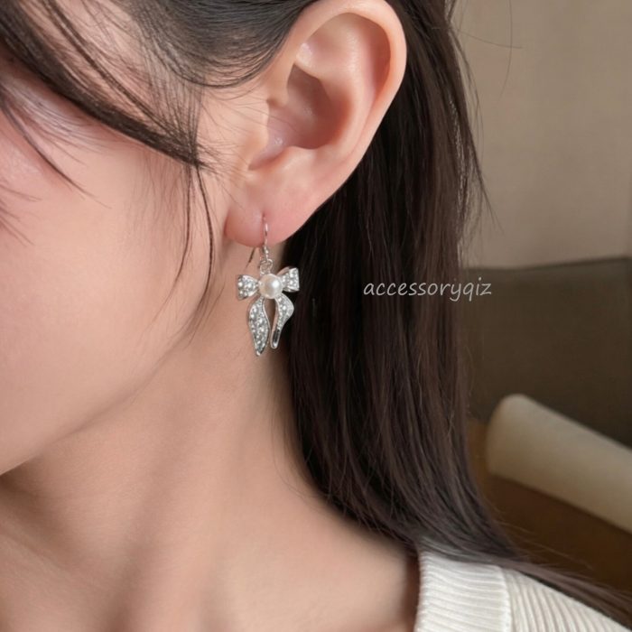 گوشواره جواهری پاپیون